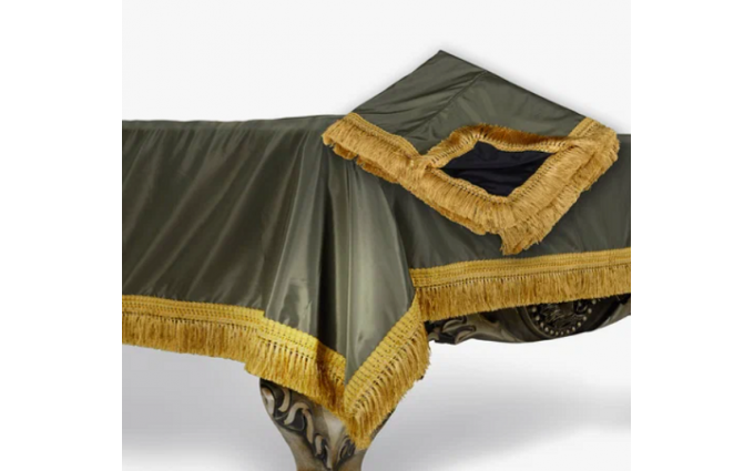 Чехол для б/стола 10-7 Аристократ (синий, бахрома желтая) Чехол для б/стола 10-7 Аристократ (синий, бахрома желтая)