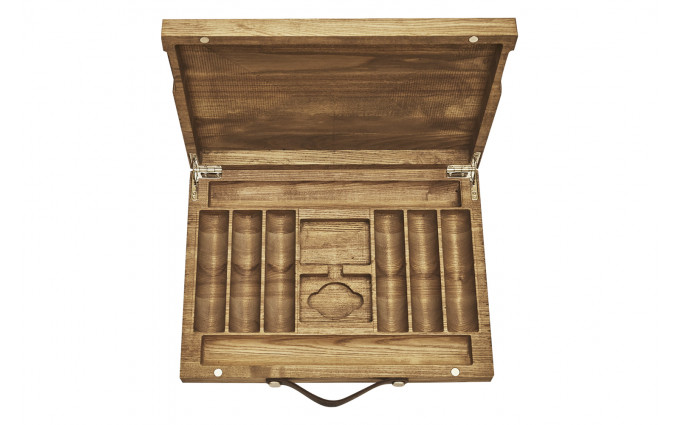 Кейс из ясеня на 500 фишек для покера Кейс из ясеня на 500 фишек для покера